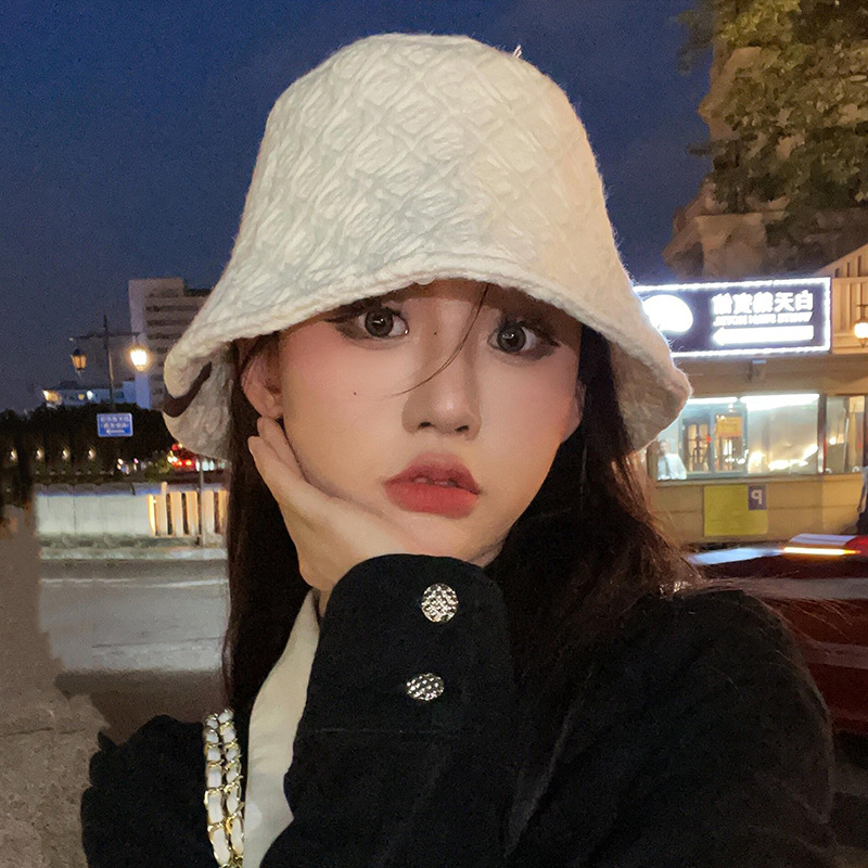 Nón Tai Bèo Họa Tiết Sọc Caro Phong Cách retro Thời Trang Thu Đông