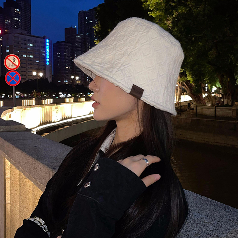 Nón Tai Bèo Họa Tiết Sọc Caro Phong Cách retro Thời Trang Thu Đông