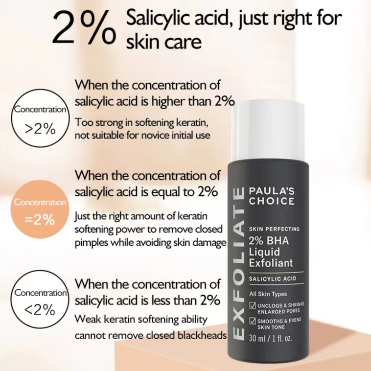 Tẩy da chết hóa học 2% BHA Liquid Paula's Choice Skin Perfecting 30ml, 118ml