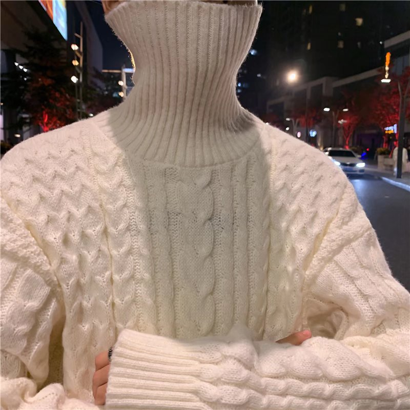 Áo Sweater Tay Dài Dáng Rộng Màu Trơn Phong Cách Mùa Đông Cho Nam Hàn Quốc Sọc Áo Dài Tay Áo Phông Nam Bigsize Áo Len From Rộng ÁO Len Đen Unisex Cổ Lọ Tay Dài