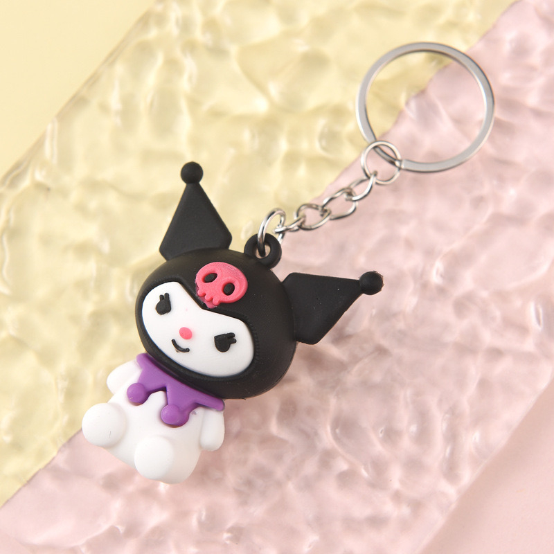 1pc Móc Khóa Hình Chú Chó Sanrio Màu Macaron Dễ Thương