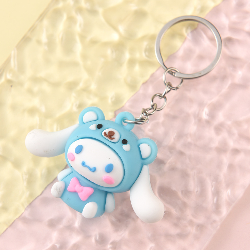 1pc Móc Khóa Hình Chú Chó Sanrio Màu Macaron Dễ Thương