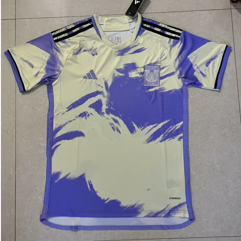 Áo Thun Đá Banh Màu Trắng / Tím Số 23 / 24 mx tigres Thời Trang Cho Nam