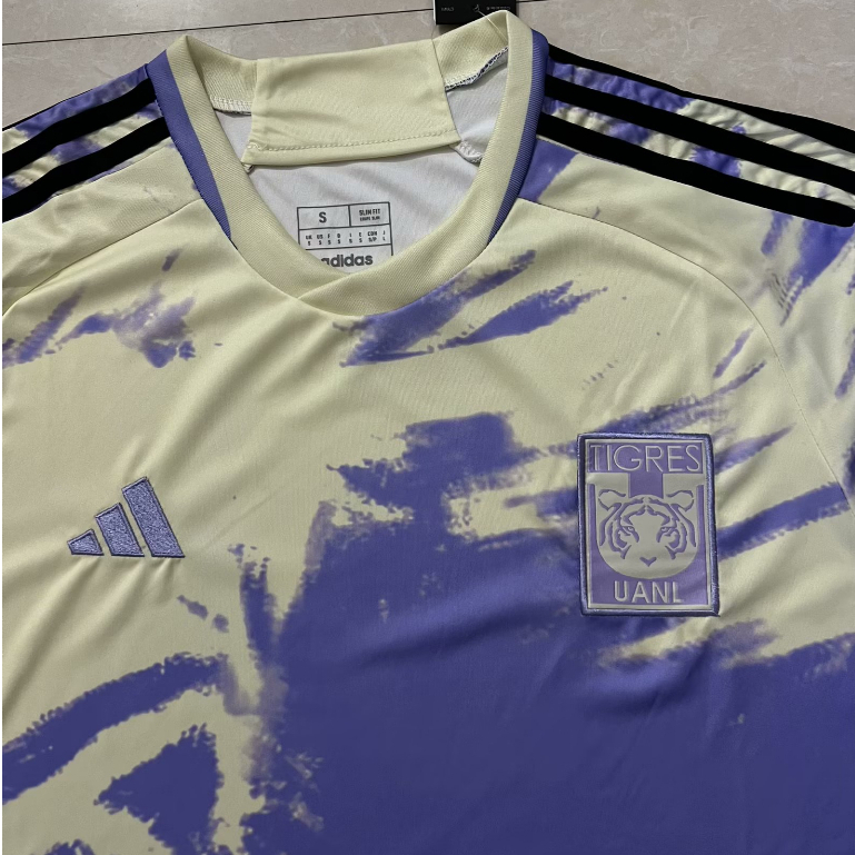 Áo Thun Đá Banh Màu Trắng / Tím Số 23 / 24 mx tigres Thời Trang Cho Nam