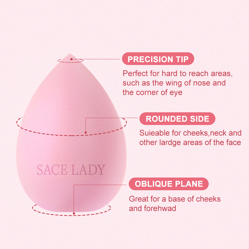 BEAUTY BLENDER Sace lady Mút Trang Điểm Hai Góc Tiện Lợi