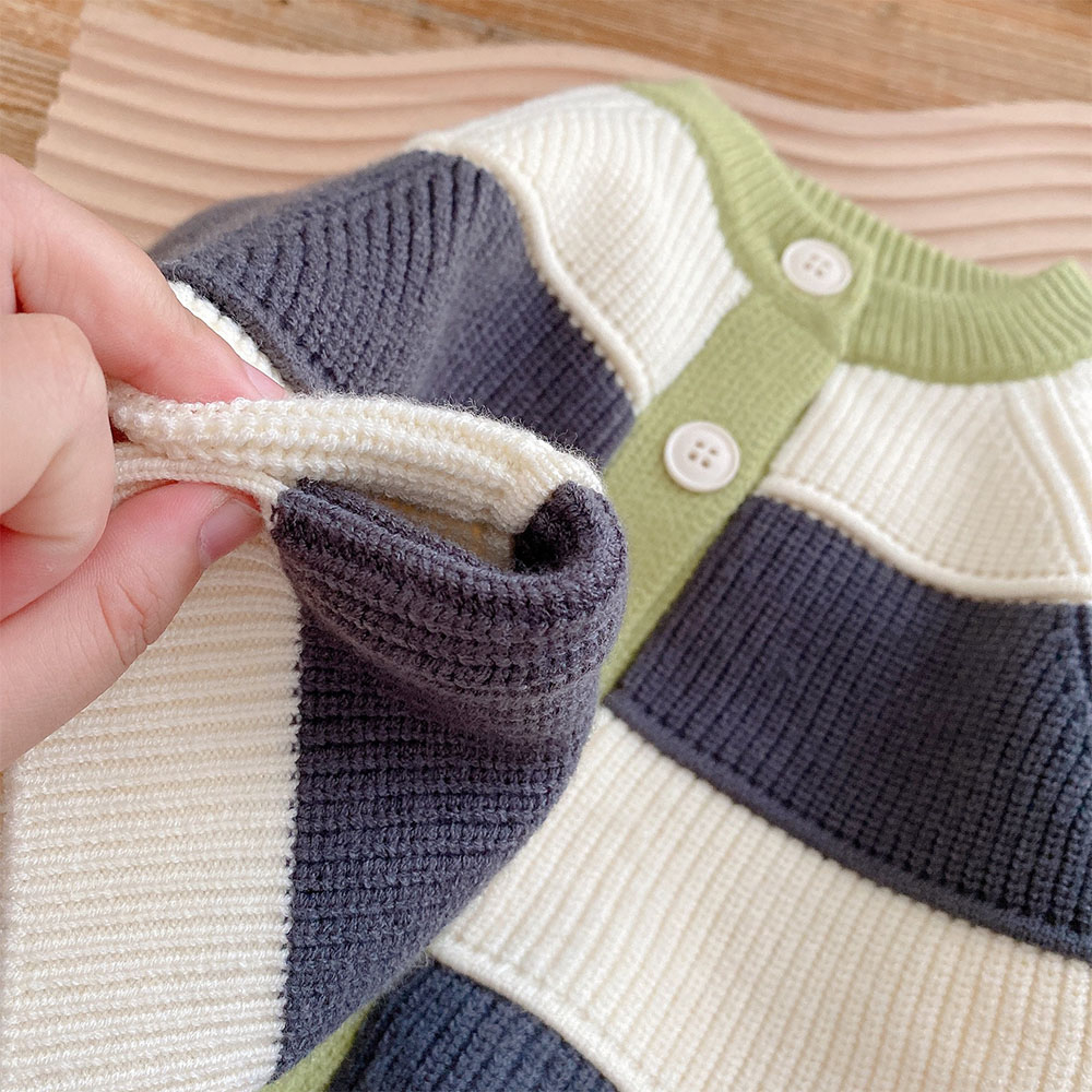 Áo Khoác cardigan Họa Tiết Kẻ Sọc Phong Cách Giáng Sinh Thời Trang Thu Đông Cho Bé Trai