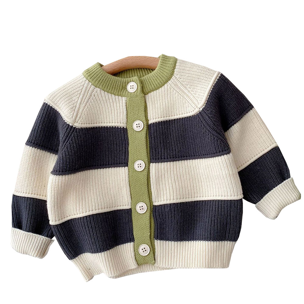 Áo Khoác cardigan Họa Tiết Kẻ Sọc Phong Cách Giáng Sinh Thời Trang Thu Đông Cho Bé Trai