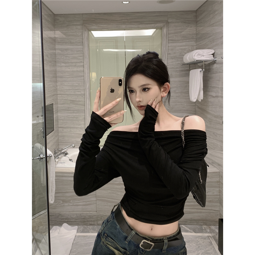 NZN Áo thun nữ dài tay ngắn tay mùa thu mới