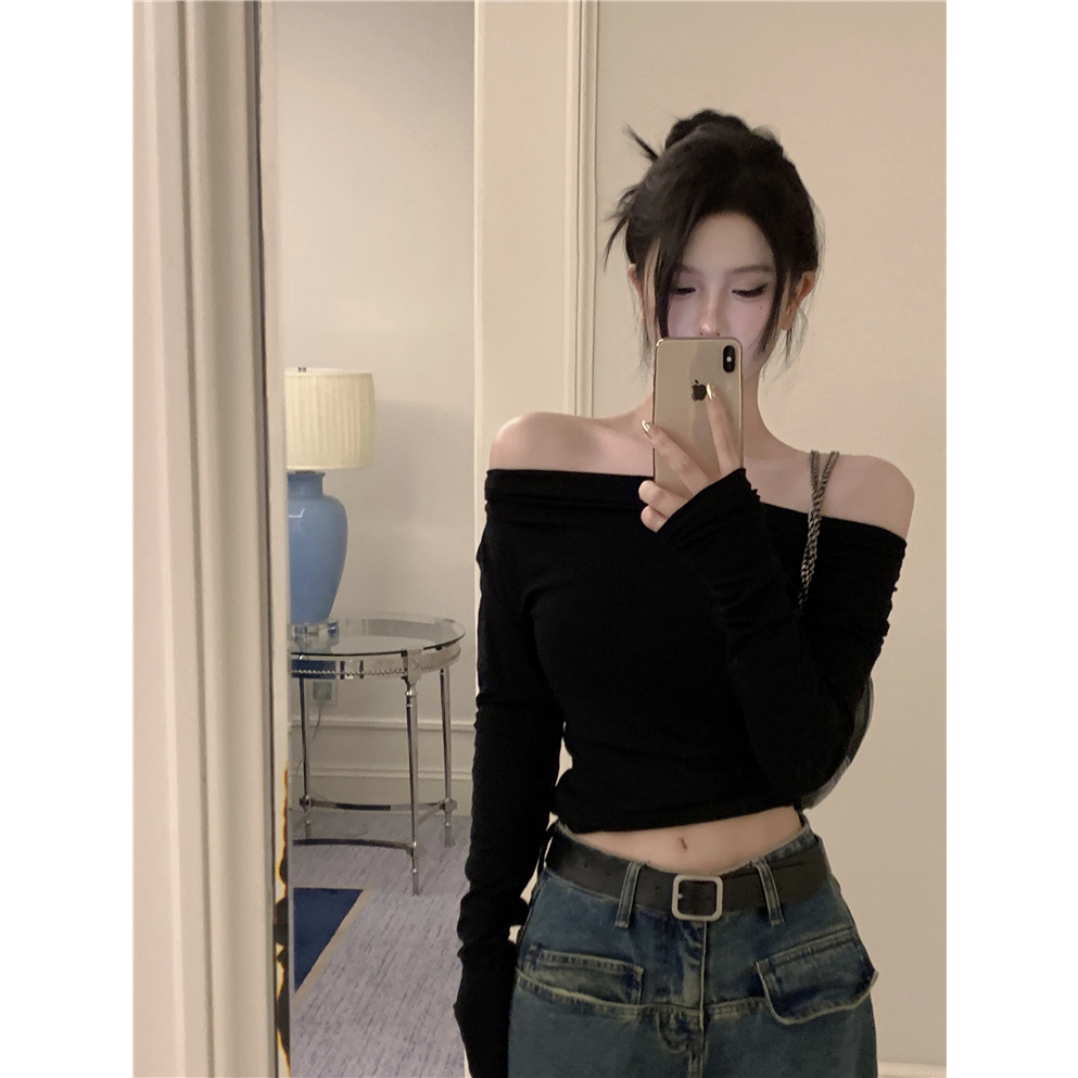 NZN Áo thun nữ dài tay ngắn tay mùa thu mới