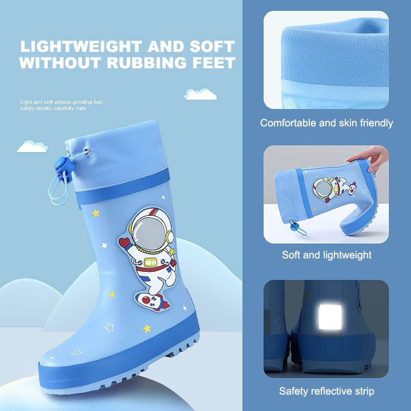 Suio Ủng Đi Mưa Bằng Cao Su Chống Trượt Chống Thấm Nước Hình Khủng Long Dễ Thương Cho Bé Trai Và Gái