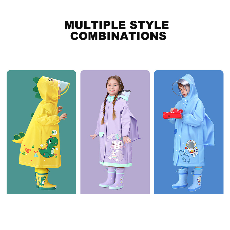 Suio Ủng Đi Mưa Bằng Cao Su Chống Trượt Chống Thấm Nước Hình Khủng Long Dễ Thương Cho Bé Trai Và Gái