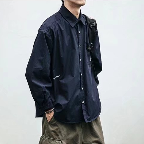 Áo Sơ Mi Nam Dài Tay Dáng Rộng Phong Cách Hàn Quốc Thời Trang