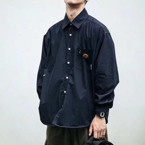 Áo Sơ Mi Nam Dài Tay Dáng Rộng Phong Cách Hàn Quốc Thời Trang