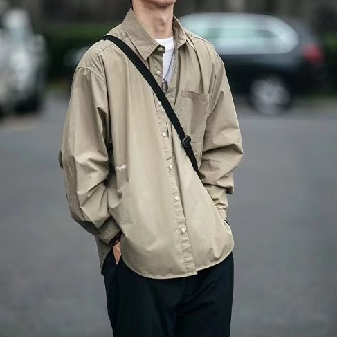 Áo Sơ Mi Nam Dài Tay Dáng Rộng Phong Cách Hàn Quốc Thời Trang