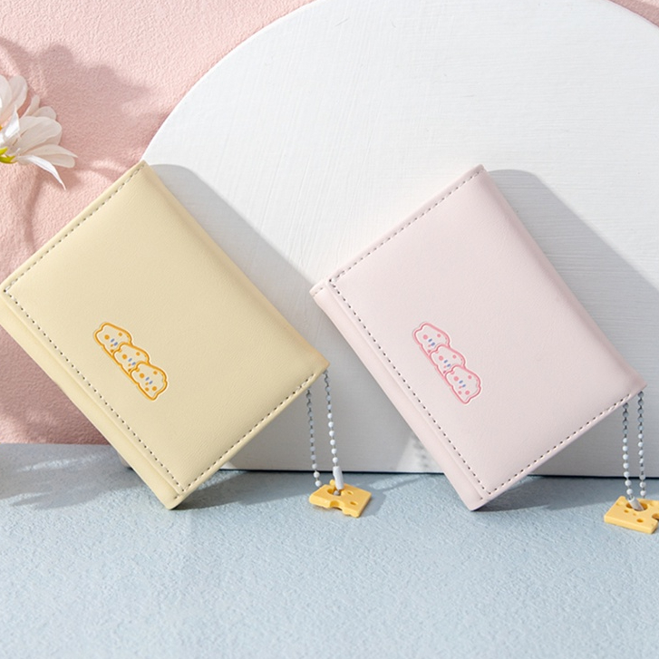 Ví Ngắn Dạng Gập Ba Thời Trang Ngọt Ngào Đáng Yêu Cho Nữ