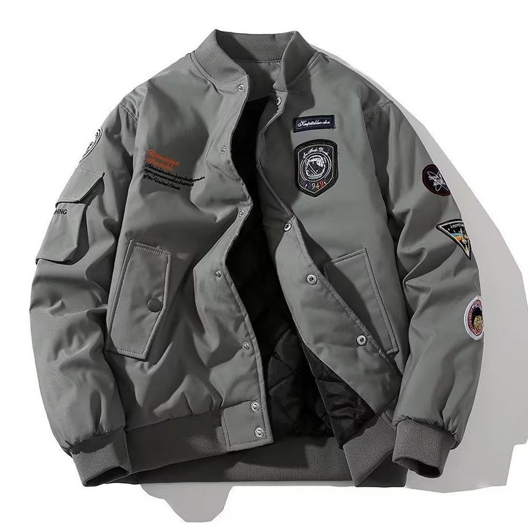 Áo Khoác Bóng Chày cotton Tay Dài Dáng Rộng Thời Trang Thu Đông Phong Cách Trung Hoa Mới Cho Nam