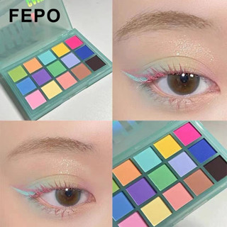 Bảng phấn mắt FEPO 15 màu tự nhiên không dễ phai màu phong cách Âu Mỹ dùng trang điểm sân khấu