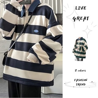 Áo nỉ nam live great dài tay cổ bẻ thời trang hàn quốc