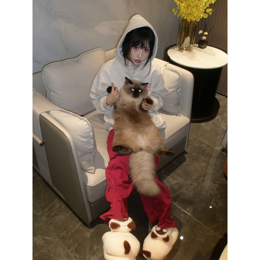 Áo Khoác Hoodie Dáng Rộng Thêu Họa Tiết Thời Trang Đường Phố Mỹ Cho Cặp Đôi