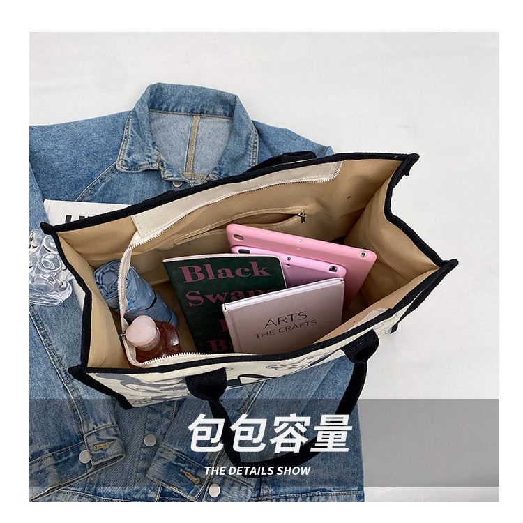 Túi tote Đeo Vai Vải canvas In Hình Chuột mickey Thời Trang Mùa Hè 2023