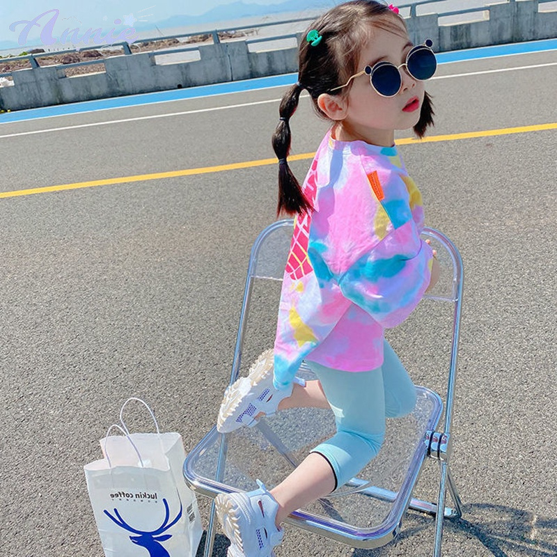 Annie Áo Thun Màu gradient Phong Cách Hàn Quốc Dễ Thương Thời Trang Mùa Hè Cho Bé Gái