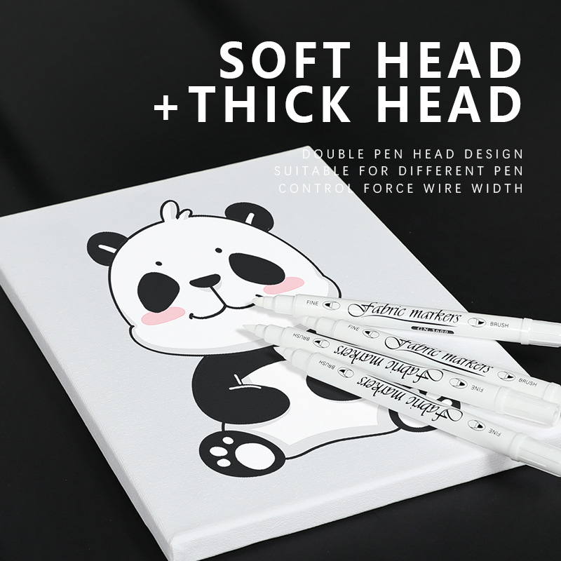 Bút Lông Đánh Dấu Hai Đầu Màu Trắng Độ Bóng Cao