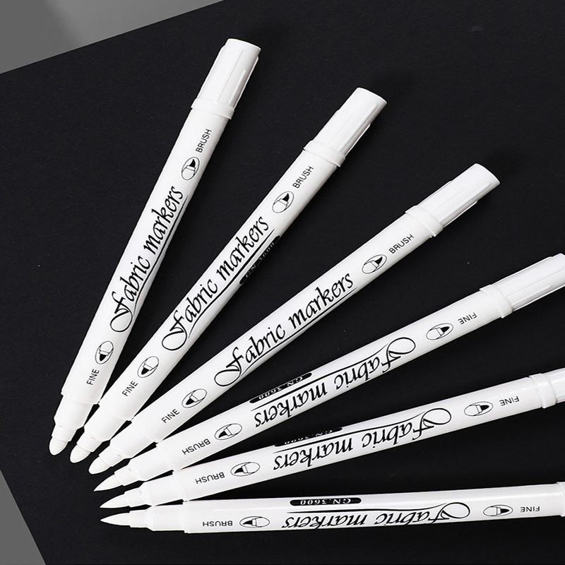 Bút Lông Đánh Dấu Hai Đầu Màu Trắng Độ Bóng Cao