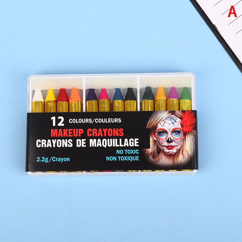Set 16 / 24 Bút Chì Màu Vẽ Mặt Hóa Trang halloween