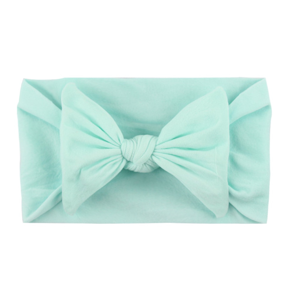 Băng Đô Nơ Bằng nylon Co Giãn Màu Trơn Dễ Thương Dành Cho Bé Gái