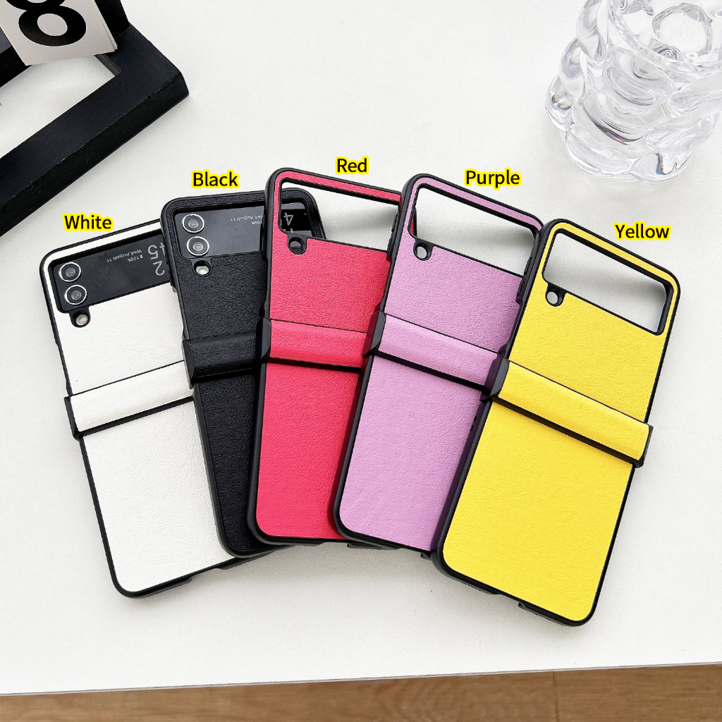 Ốp Bao Da Điện Thoại Nắp Lật Siêu Mỏng 3 Trong 1 Cho samsung galaxy z flip 5 4 3 flip5 flip4 flip3