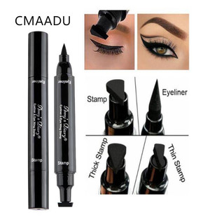Bút Kẻ Mắt cmaadu Hai Đầu Màu Đen Nhanh Khô