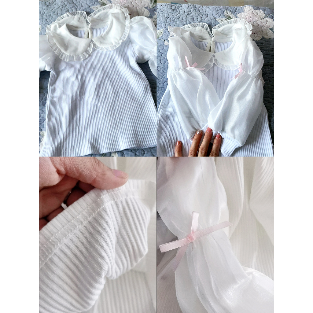 Áo Sơ Mi Dệt Kim Họa Tiết Hoạt Hình Phong Cách Hàn Quốc Thời Trang Xuân Thu Cho Nữ