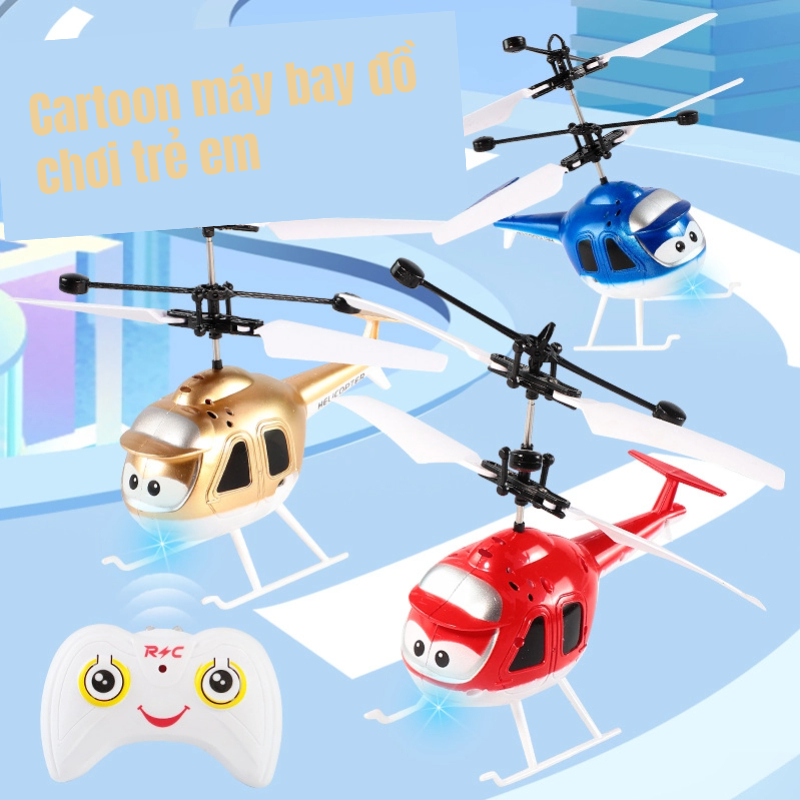 Có thể bán buôn Phim Hoạt Hình Máy Bay Trực Thăng Điều Khiển Từ Xa Sạc USB Tự Động Tắt Đèn Mini ToyRoom Hàng giao ngay