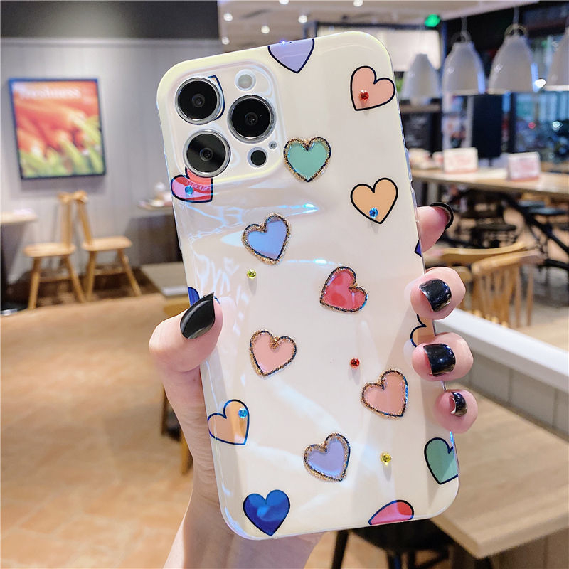 Ốp Điện Thoại Mềm In Hình Trái Tim Cho Iphone 15 Pro 15 Pro Max 15 Plus 13 Pro Max 14 Pro Max 11 11 Pro Max 12 12 Pro 12 Pro Max 14 Plus 14 Pro