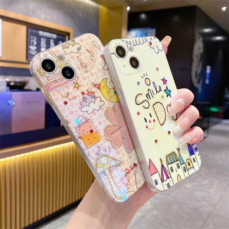 Mềm Ốp Điện Thoại Dẻo Họa Tiết Dễ Thương Cho iphone15 15pro 15plus 15promax 14 14promax 13 13promax thin 11 11promax 12 12pro 12promax