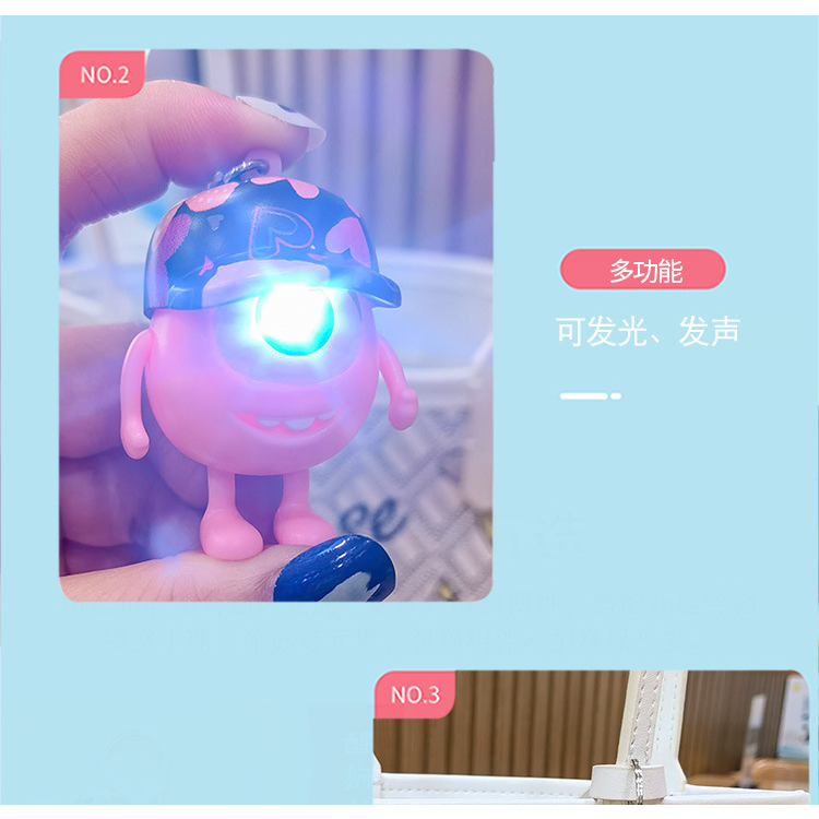 👁️Quái vật mắt to sẽ nói anh yêu em móc khóa cặp đôi quà tặng mặt dây chuyền âm thanh phát sáng