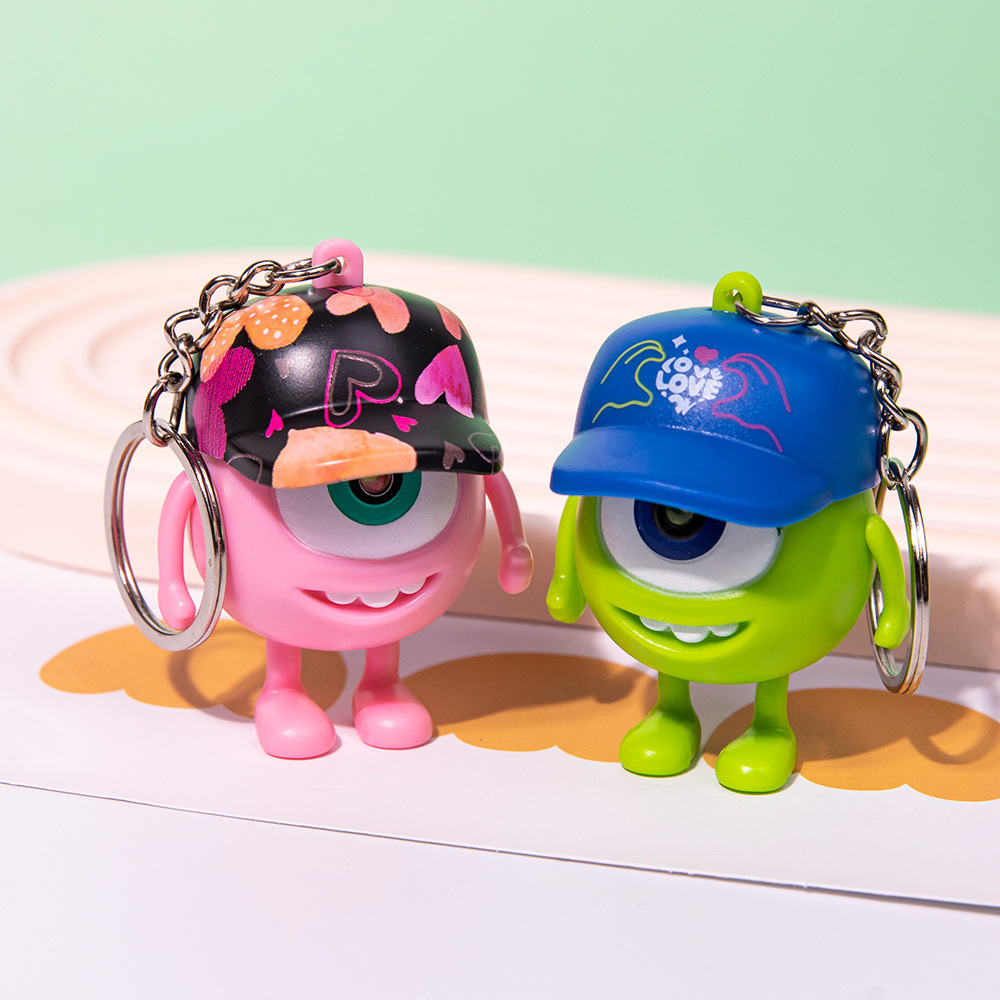 👁️Quái vật mắt to sẽ nói anh yêu em móc khóa cặp đôi quà tặng mặt dây chuyền âm thanh phát sáng