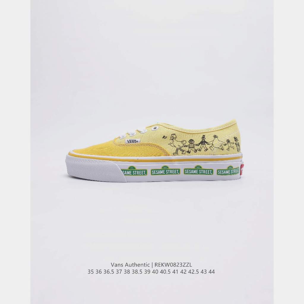 Vans Giày Thể Thao canvas Màu Vàng Sáng Phong Cách Đường Phố Mỹ