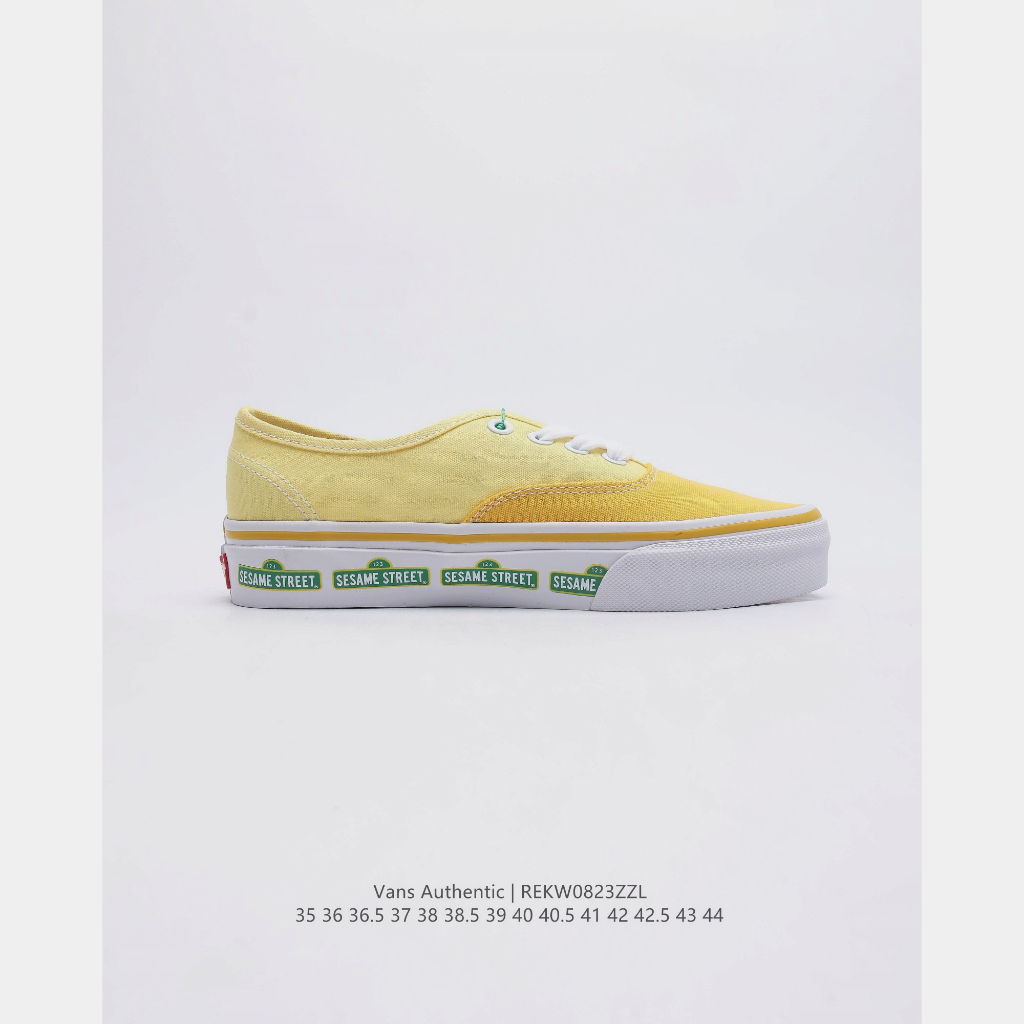 Vans Giày Thể Thao canvas Màu Vàng Sáng Phong Cách Đường Phố Mỹ