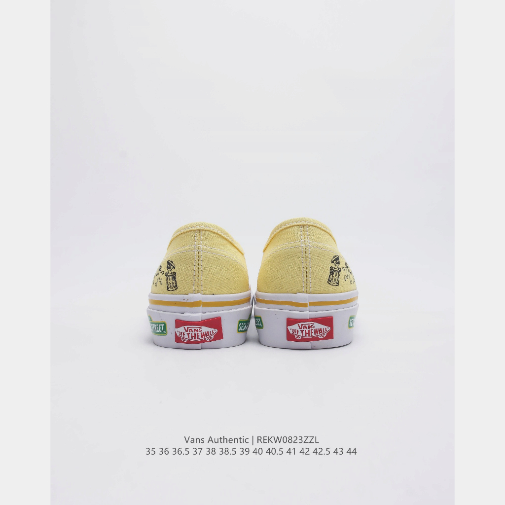 Vans Giày Thể Thao canvas Màu Vàng Sáng Phong Cách Đường Phố Mỹ