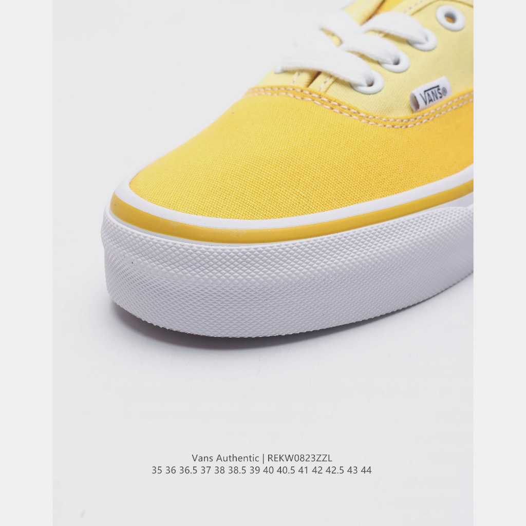 Vans Giày Thể Thao canvas Màu Vàng Sáng Phong Cách Đường Phố Mỹ