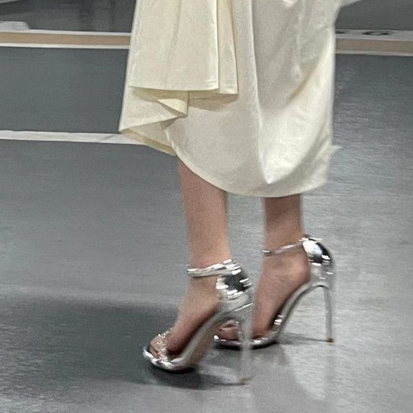 Aès  dép sandal nữ đế cao giày cao gót nữ đi chơi giày sandal cao gót mũi hở 2023NEW mẫu mới FPD23912CO 37Z230915