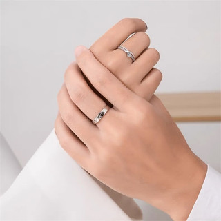 Nhẫn Cặp Mạ Bạc 925 Đính Đá Độc Đáo Thời Trang