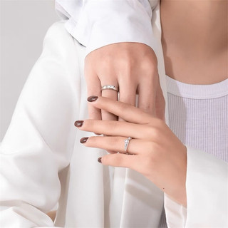 Nhẫn Cặp Mạ Bạc 925 Đính Đá Độc Đáo Thời Trang