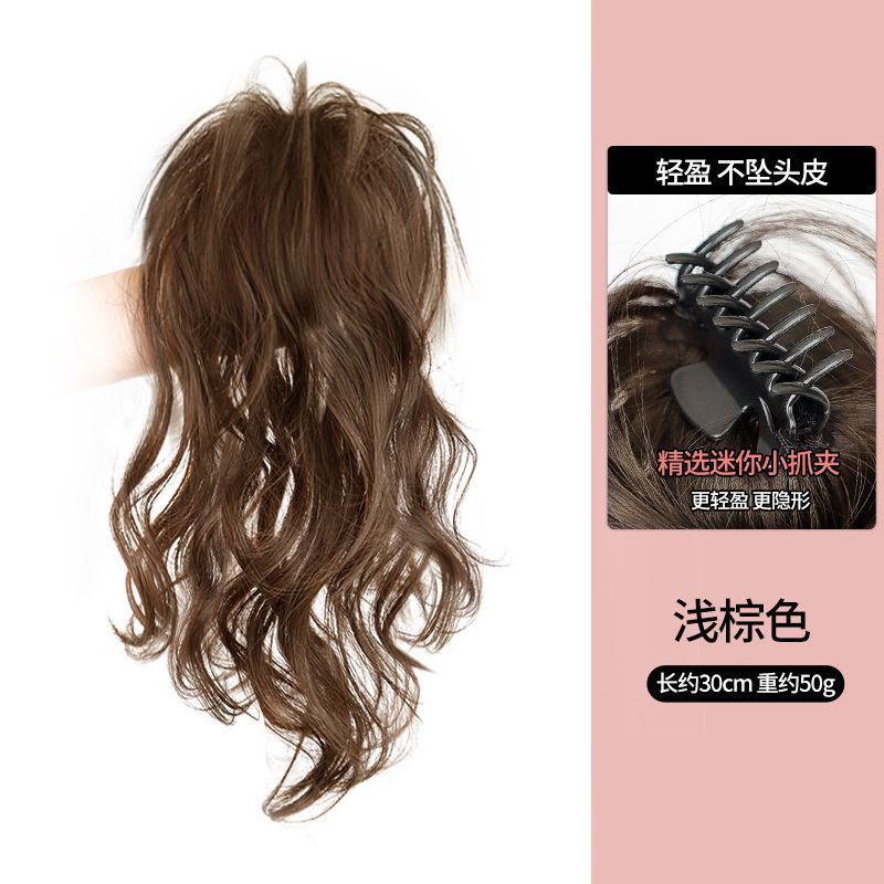 Tóc giả dài thẳng thác nước kèm kẹp tóc đuôi ngựa tổng hợp