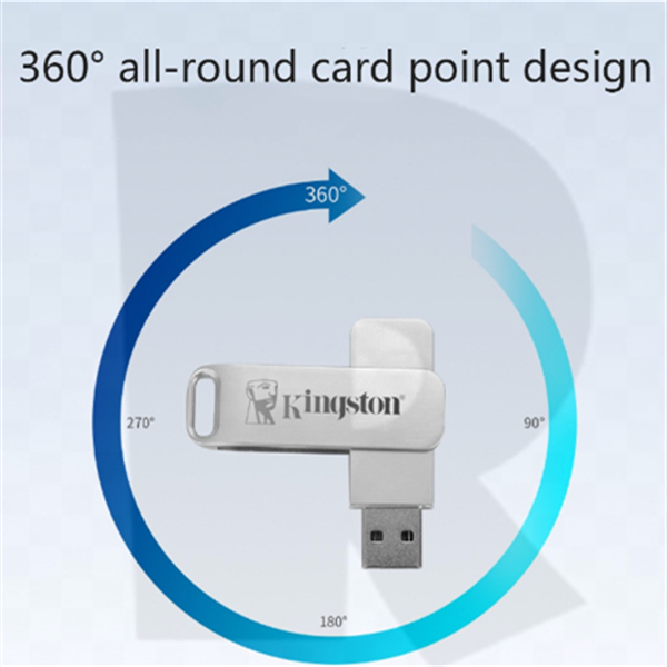 Usb 2.0 / 3.0 kingston Bộ Nhớ Kim Loại 4gb 8gb 16gb 32gb 64gb 128gb 2tb metal 360°Bút Xoay Chống Sốc Có Thể Xoay Được Tiện Dụng