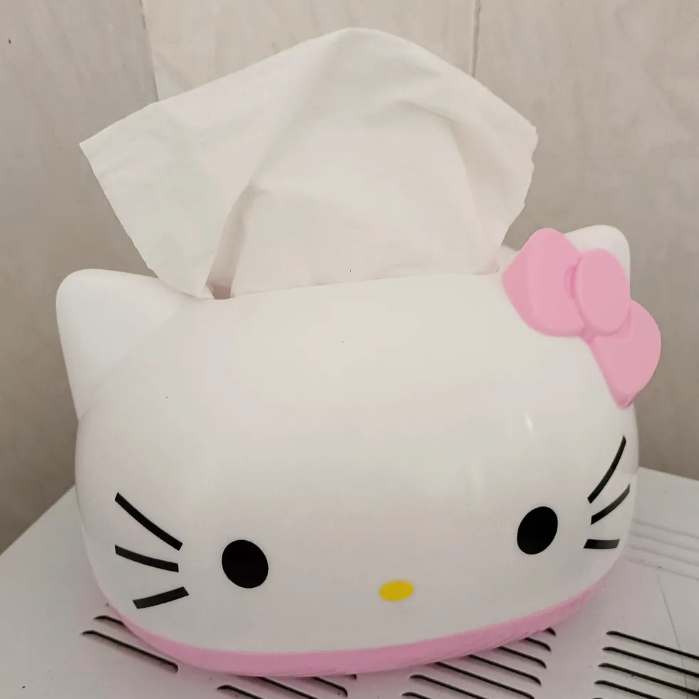 Hộp Đựng Khăn Giấy Hình Mèo kitty Dễ Thương