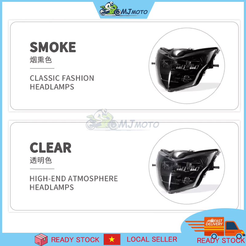 Đèn pha LED 2 tầng cho Yamaha LC135 135GP V2~V7 Exciter 135 EX135 2011 2012 2013 2014 exciter 135 5s Exciter 50cc  ex 50cc