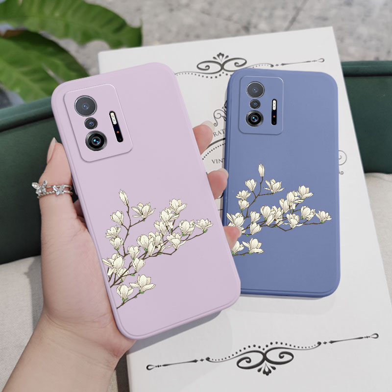 Ốp Điện Thoại Họa Tiết Hoa Lan Trắng Cho xiaomi mi 13t 12t 11t 10t pro lite mi 9t pro 5g