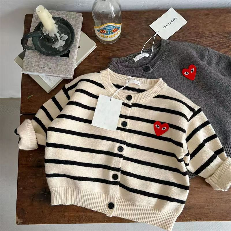 Áo Khoác cardigan Dệt Kim Phong Cách Hàn Quốc Thời Trang Mùa Thu Hàng Mới Dành Cho Trẻ Em